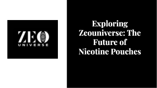 New Nicotine Pouches - Zeouniverse
