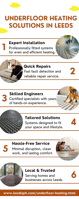 Underfloor heating repairs, fitter, specialists, installers, engineers Leeds