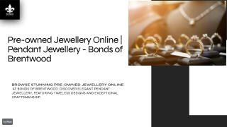 Best Pre-owned Jewellery Online  Pendant Jewellery - Bonds of Brentwood