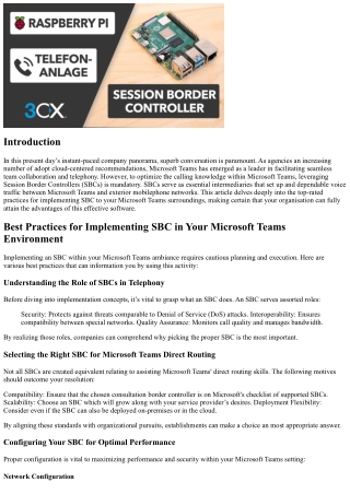 Effective Strategies for Implementing SBC in Your Microsoft Teams Environment