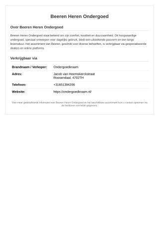 beeren heren ondergoed