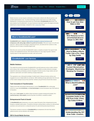 iZoneMedia360.com- Tech, Business, and Entrepreneurship Info