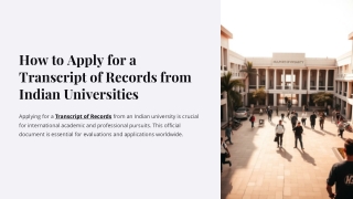 How to Apply for a Transcript of Records from Indian Universities