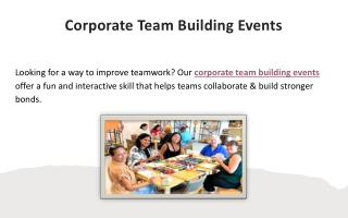 Corporate Team Building Events