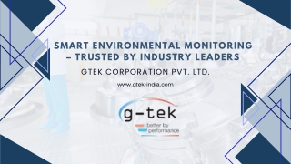 Smart Environmental Monitoring solutions