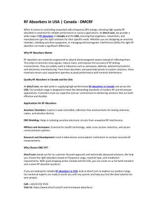 RF Absorbers USA