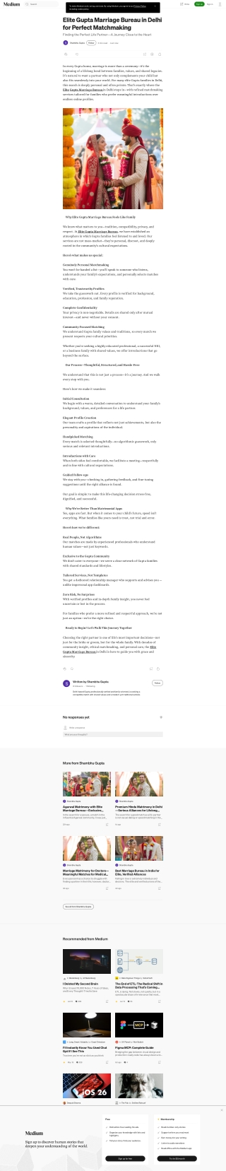 Elite Gupta Marriage Bureau in Delhi for Perfect Matchmaking