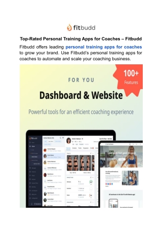 Top-Rated Personal Training Apps for Coaches – Fitbudd