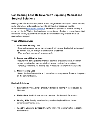 Can Hearing Loss Be Reversed_ Exploring Medical and Surgical Solutions