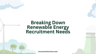 Breaking Down Renewable Energy Recruitment Needs