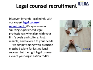 Legal Recruitment Dubai Services | Executive & Legal Counsel Talent Hub