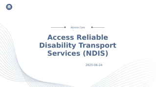 Reliable NDIS Transport Services for Independent Living