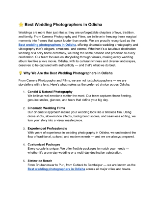 _Best Wedding Photographers in Odisha