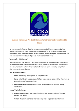 home builders in Toronto