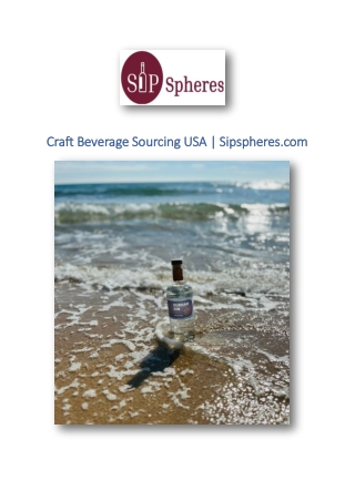 Craft Beverage Sourcing USA | Sipspheres.com