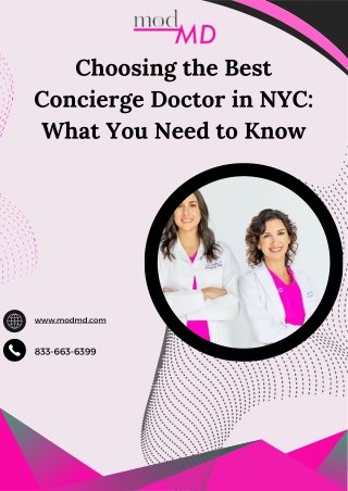 Choosing the Best Concierge Doctor in NYC What You Need to Know