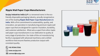 Ripple Wall Paper Cups Manufacturers