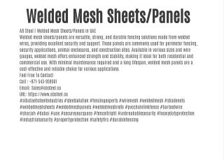Welded mesh sheets/panels