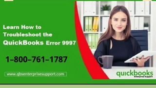 How to Rectify QuickBooks Error Code 9997?