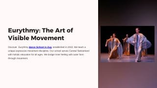 Eurythmy Dance School in Zug – Expressive Movement Classes