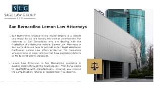 Top San Bernardino Lemon Law Attorneys
