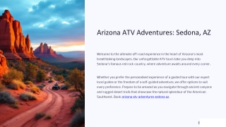 Want to Ride Through Sedona’s Scenic Trails? Book Now with Arizona ATV Adventure