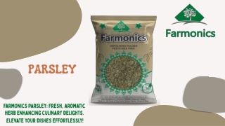 Farmonics Parsley – Freshly Dried Herb for Flavor, Health & Garnishing