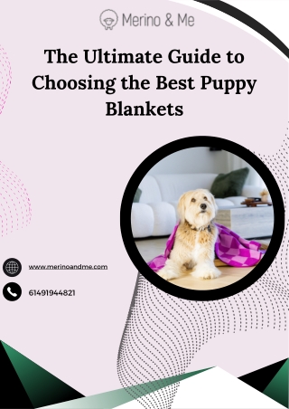 The Ultimate Guide to Choosing the Best Puppy Blankets