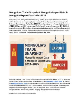 Mongolia’s Trade Snapshot_ Mongolia Import Data & Mongolia Export Data 2024–2025