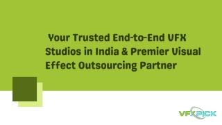 Visual Effect Outsourcing Services in India | VFX PICK