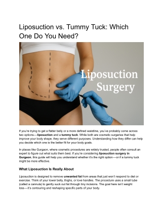 Liposuction vs. Tummy Tuck_ Which One Do You Need_