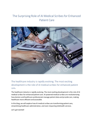 The Surprising Role of AI Medical Scribe for Enhanced Patient Care