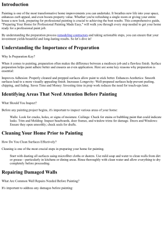 Preparing Your Home for Professional Painting Made Easy