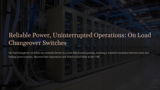 On Load Changeover Switch for Smooth Power Shift | ABN Electric