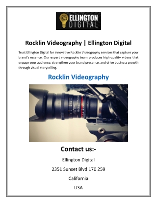 Rocklin Videography
