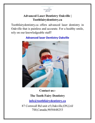 Advanced Laser Dentistry Oakville  Toothfairydentistry.ca