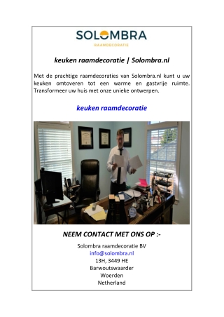 keuken raamdecoratie  Solombra.nl