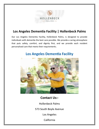 Los Angeles Dementia Facility