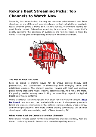 Roku’s Best Streaming Picks_ Top Channels to Watch Now