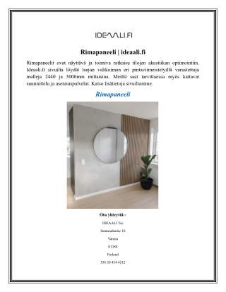 Rimapaneeli  ideaali.fi