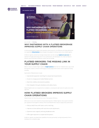 Why Partnering with a Flatbed Brokerage Improves Supply Chain Operations