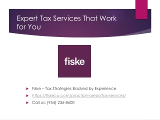 Fiske – Tax Strategies Backed by Experience