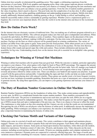 Internet  Slot Machine - Exploring the Thrills and  Methods of  Digital Gaming