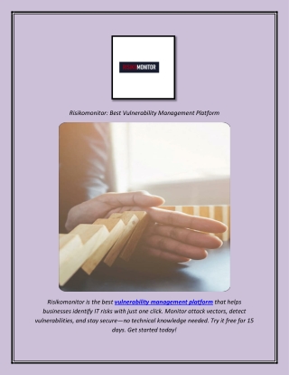 Risikomonitor Best Vulnerability Management Platform