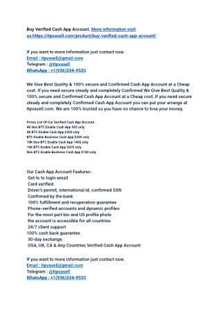 Top 2 Best sites to Buy Verified Cash App Accounts 100% Safe (1)