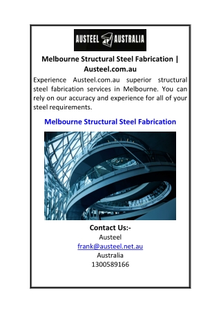 Melbourne Structural Steel Fabrication Austeel.com.au.pdf 3