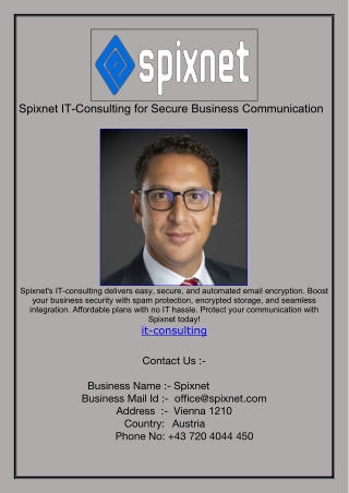 Spixnet IT-Consulting for Secure Business Communication