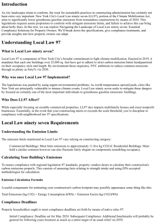 **Navigating the Landscape of Local Law 97: Essential Compliance Solutions for P
