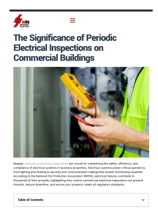 The Significance of Periodic Electrical Inspections