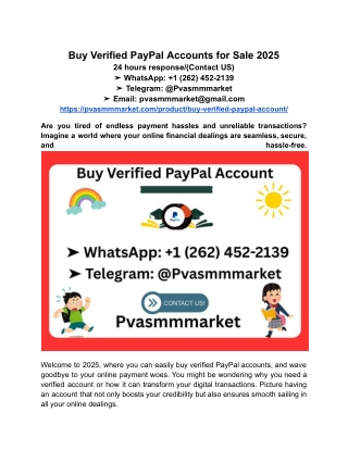 Buy Verified PayPal Accounts for Sale 2025 (1)